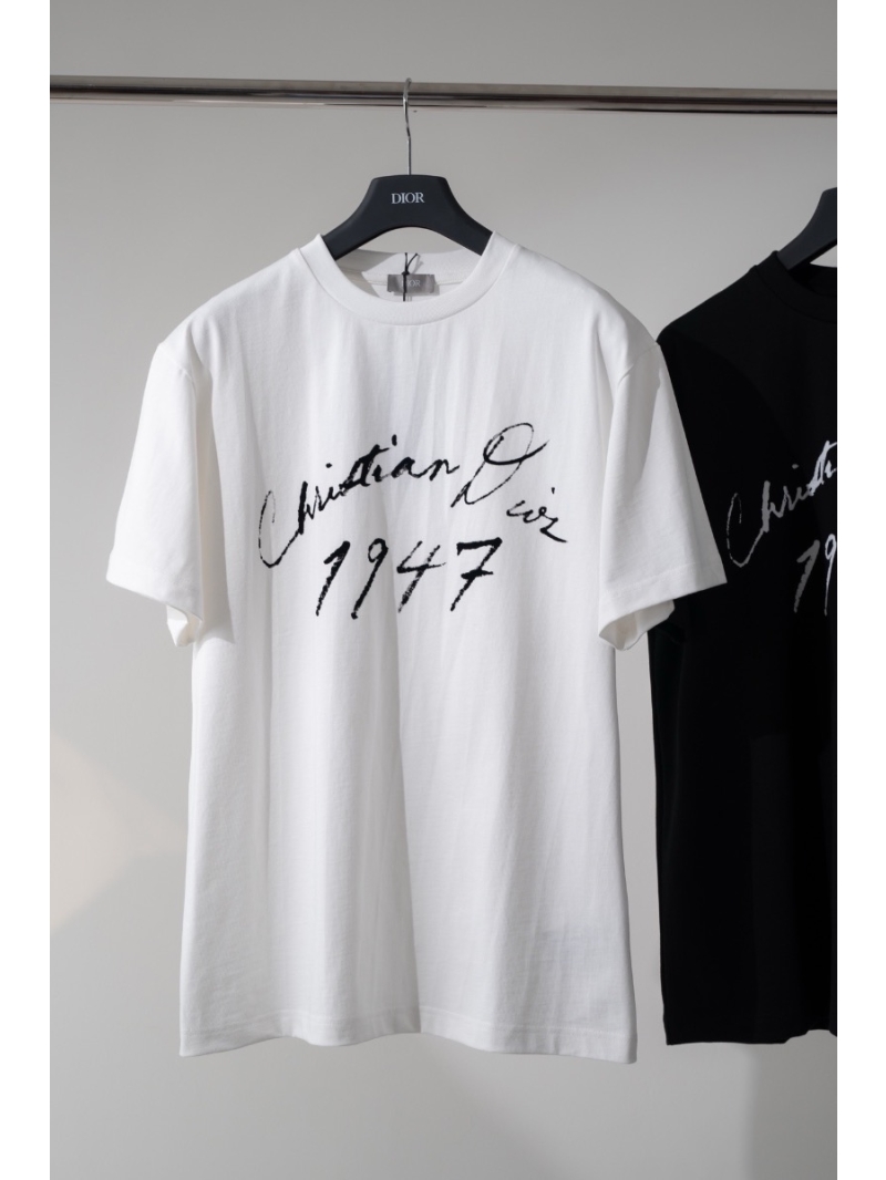 Dior 24SS Unisex Signature Oversize Cotton T-Shirt White
