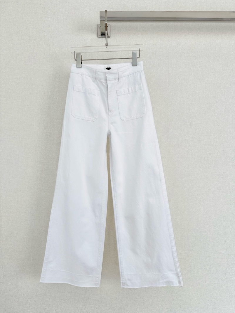 Dior Double Pocket Frayed Hem Jeans