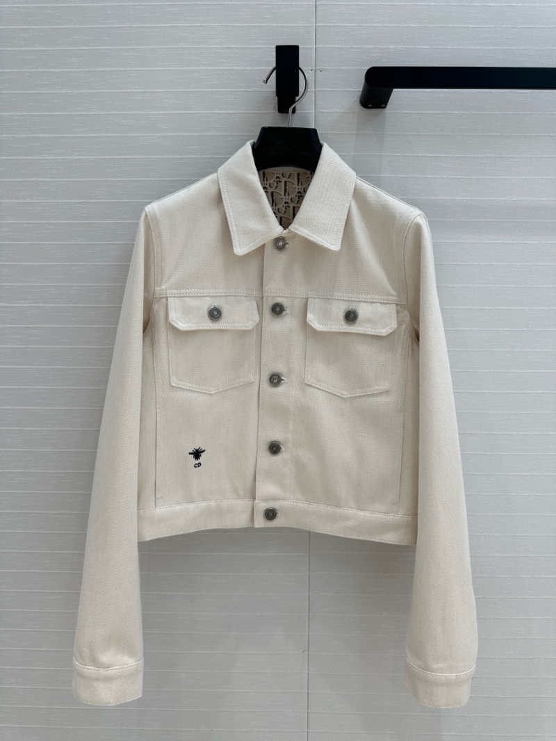 Dior Exclusive Dior Miss Dior Spring-Summer Beige Denim Cropped Jacket - A Timeless Wardrobe Essential