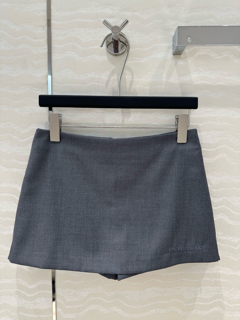 Alexander Wang Low-Rise Zip-Detail Mini Skort Grey