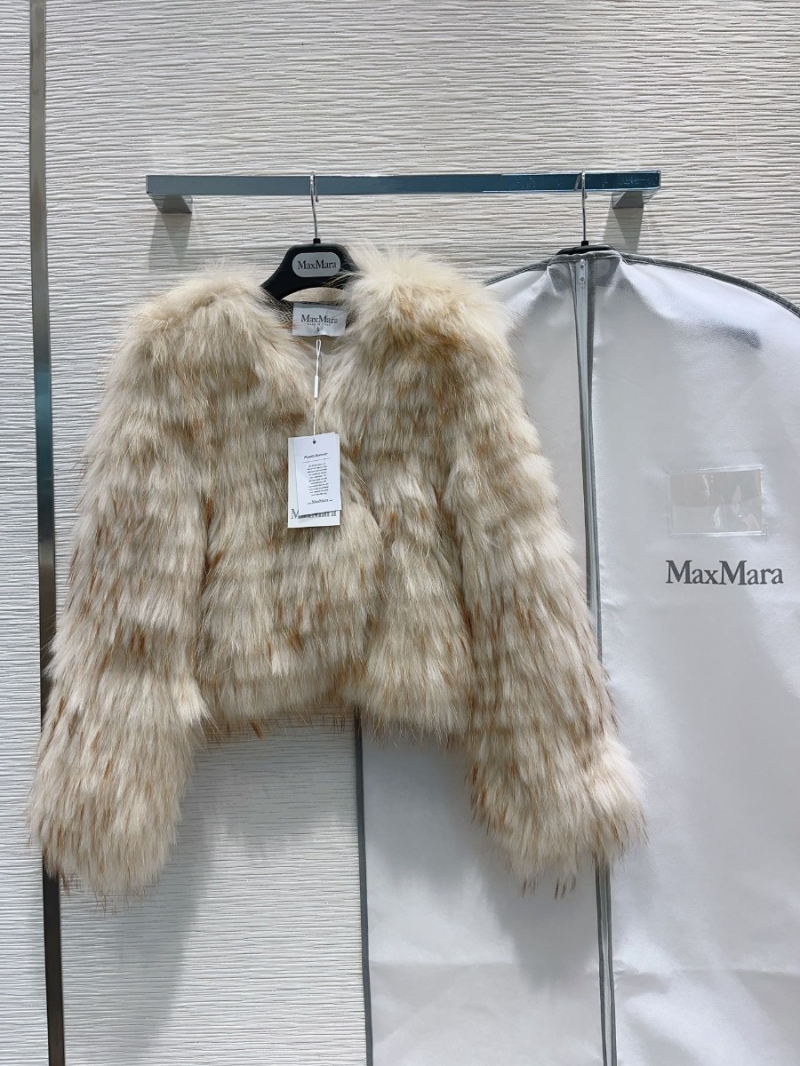 Limited Edition Max Mara Golden Island Fox Fur Coat  Beige