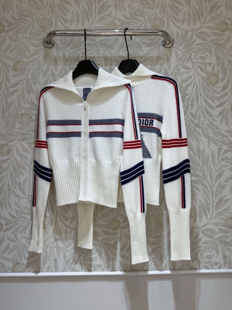 Dior Alps Ski Collection Eiffel Tower Cashmere Zip Cardigan