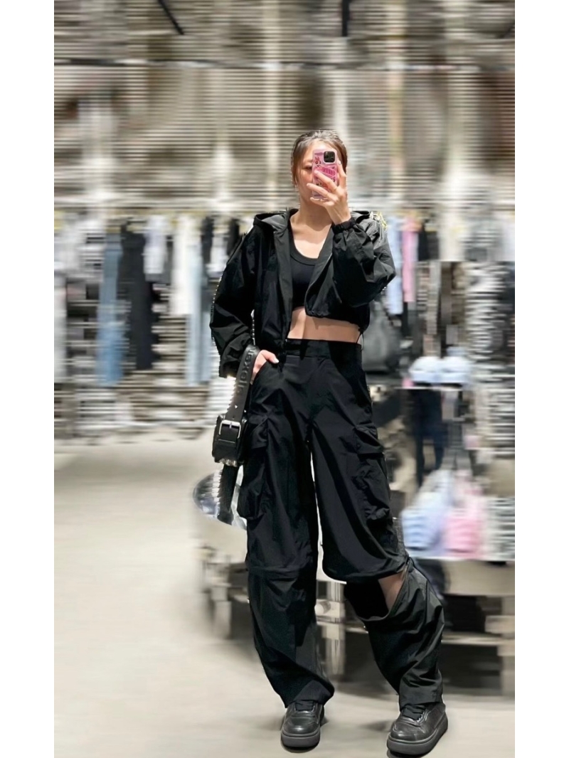 Alexander Wang 2 Way Convertible Utility Pocket Pants Black