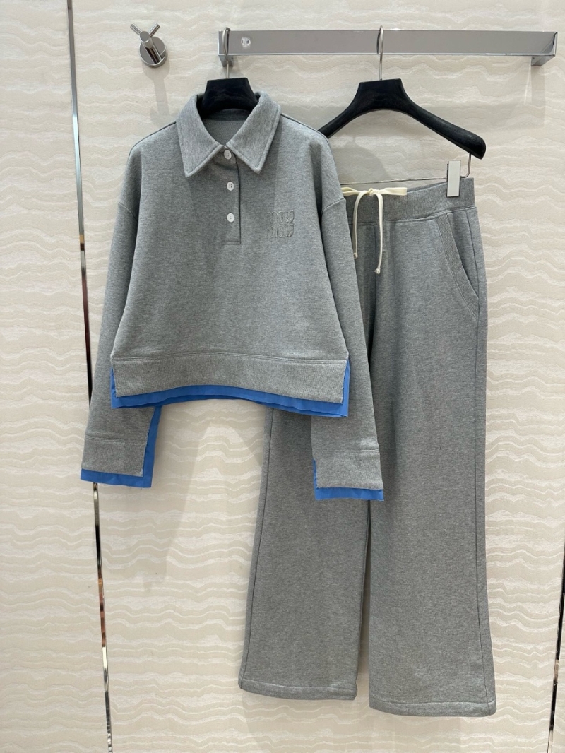 Miu Miu Polo Contrast Collar Sweater