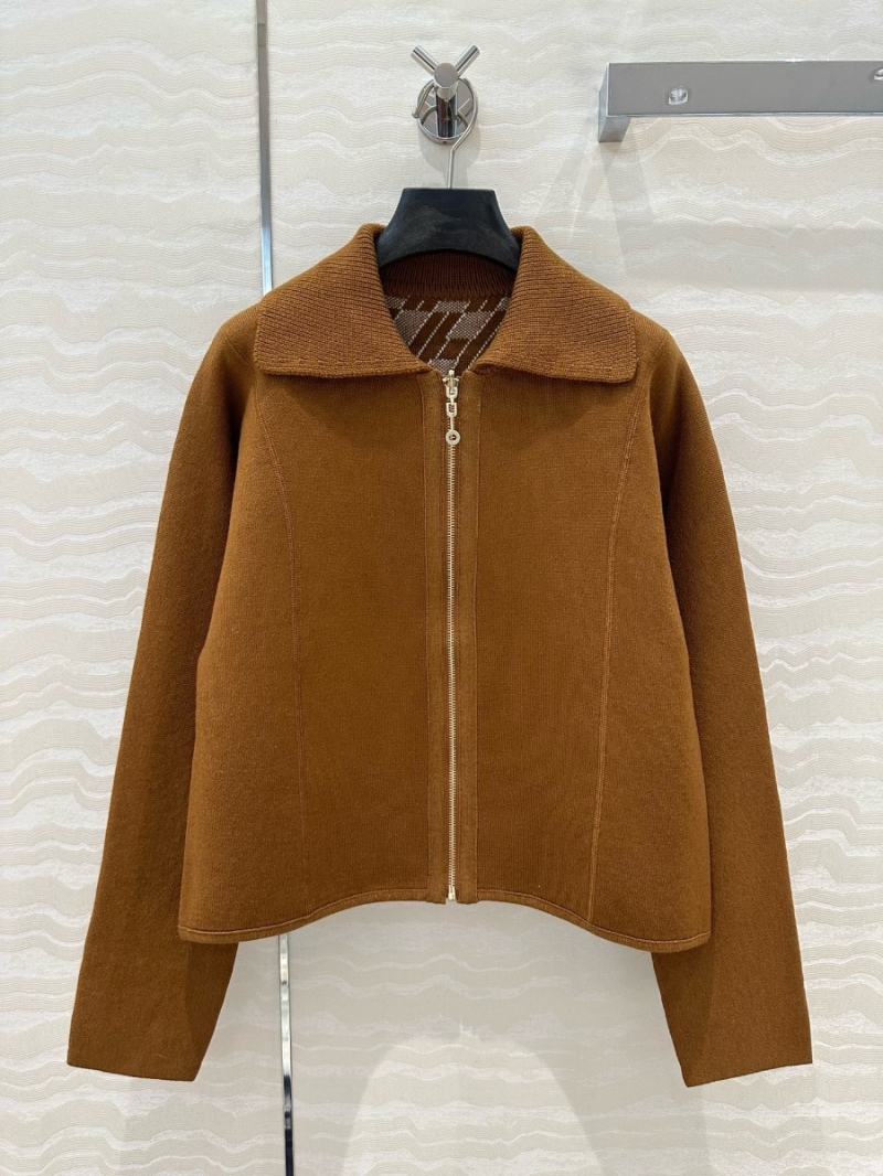 Hermes Cashmere Reversible H-Pattern Collar Jacket
