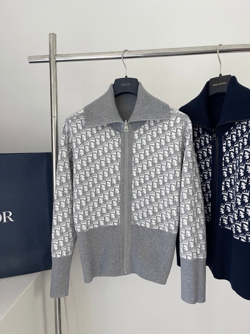 Dior Reversible Monogram Cashmere Jacket Grey - Sleek & Luxurious
