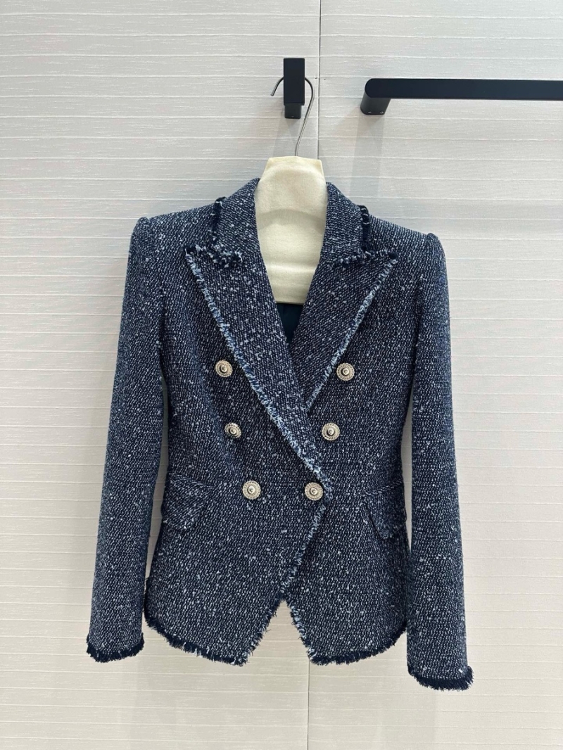 Balmain Capsule Series Tweed Blazer Dark Blue