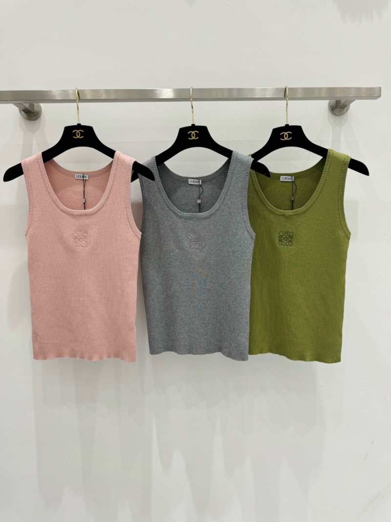 Loewe 2025 Summer New Embroidered Logo Tank Top