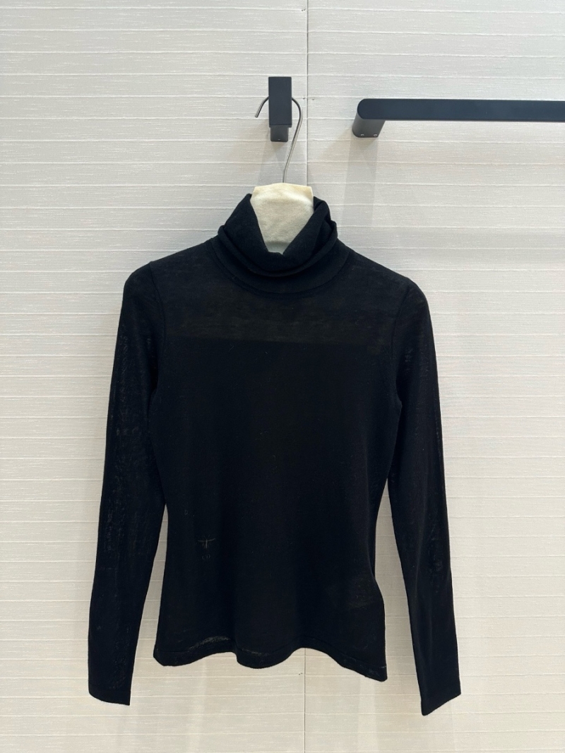 Dior Early Autumn Wool Knit Turtleneck Black