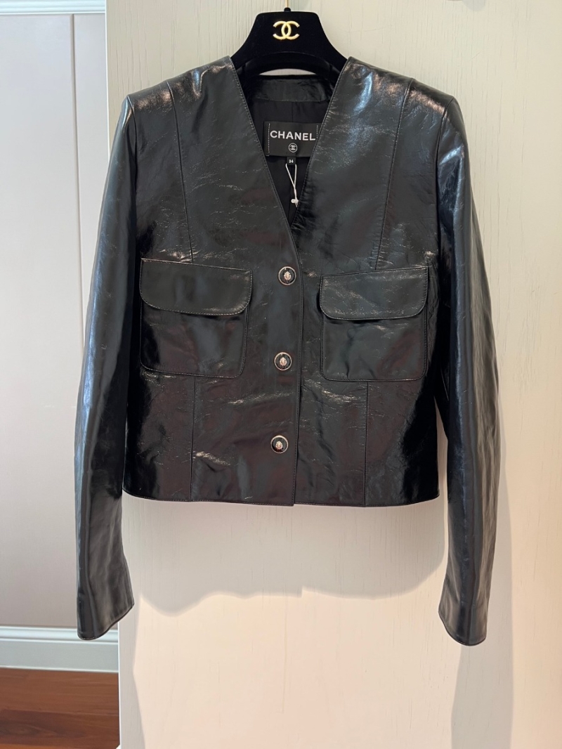 Chanel Limited Edition Artisan Leather Jacket - Sophisticated, Timeless, and Luxurious Black Lambskin