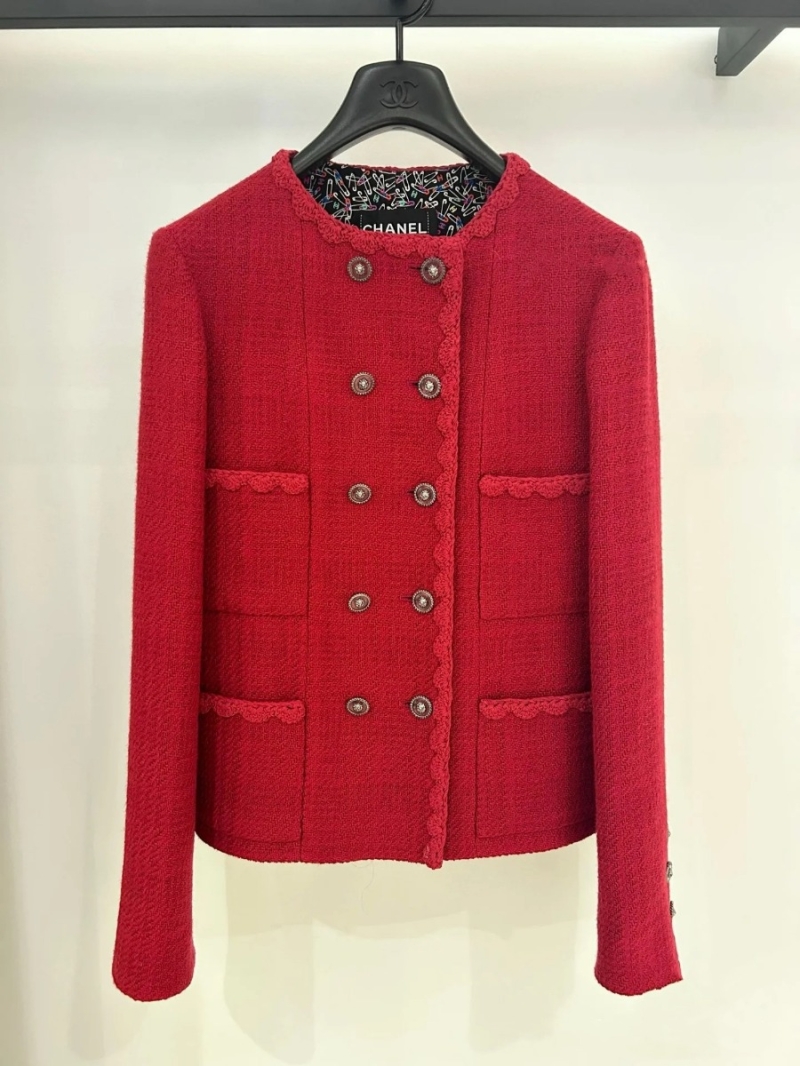 Chanel Red Double-Breasted Jacket - Sophisticated, Elegant, and Timeless Design