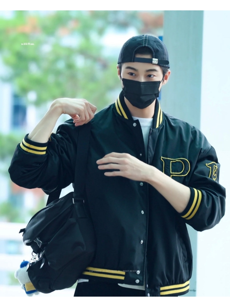 Prada 2024 Fall/Winter New Embroidered Nylon Pilot Jacket in Black