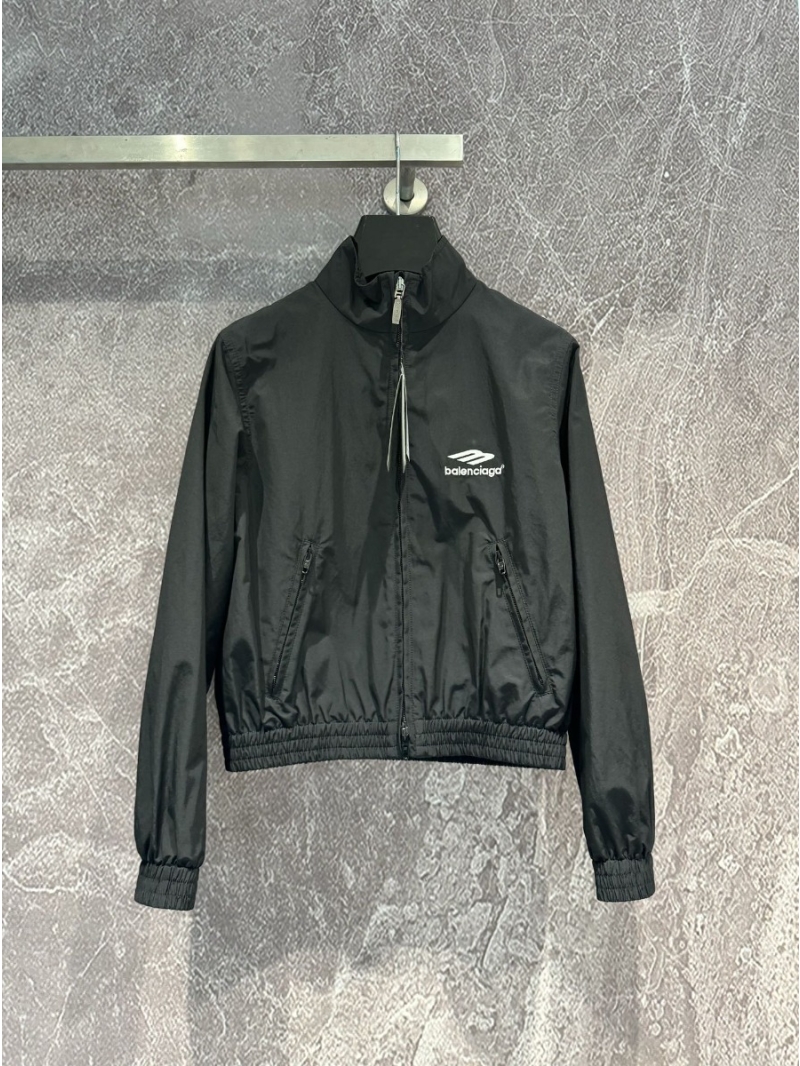 Balenciaga 2024 Summer Collection Stand Collar Casual Jacket with 3B Embroidery