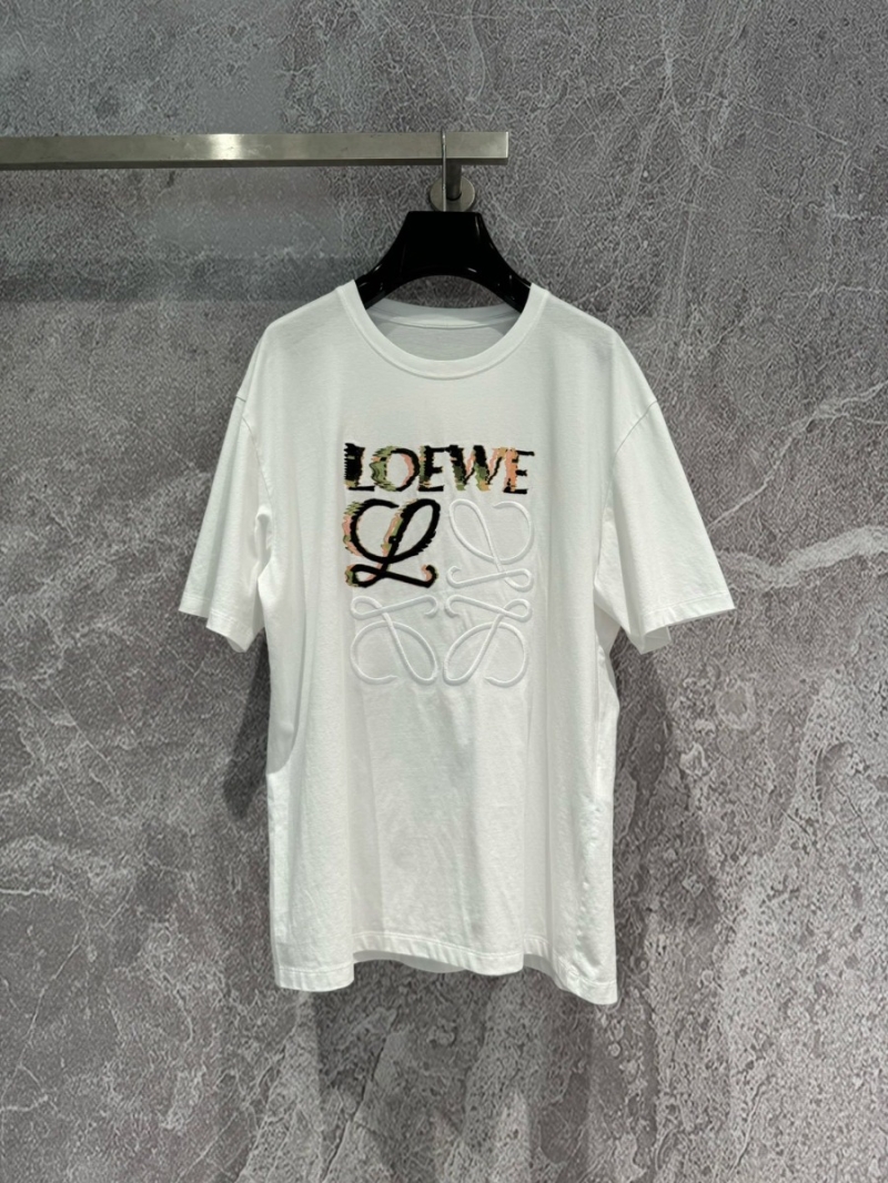 Loewe Lightweight Cotton Camouflage Embroidered T-Shirt