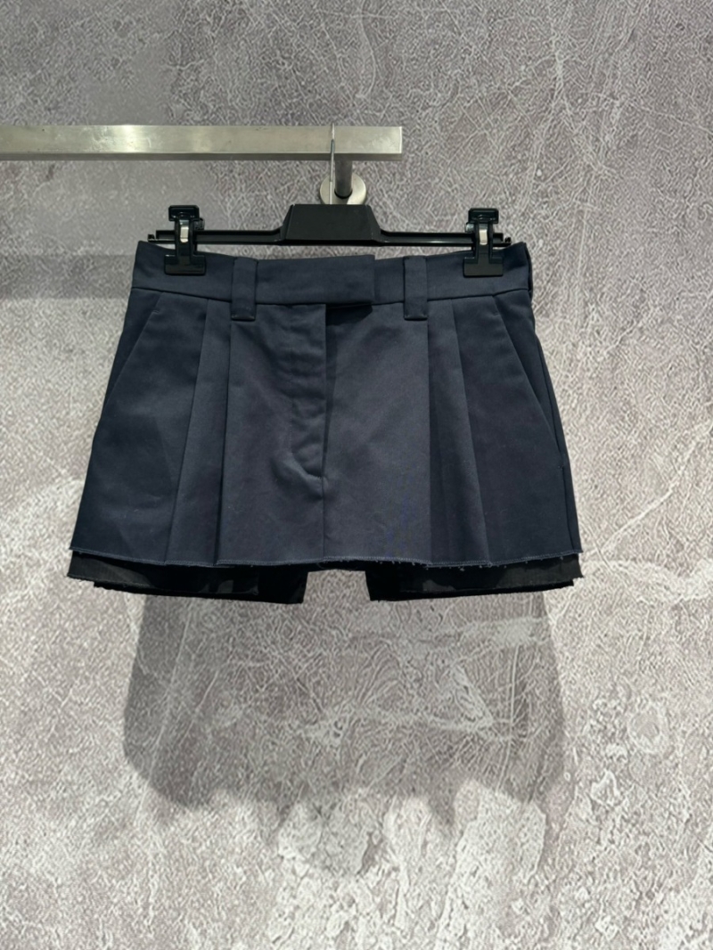 Miu Miu Refined Pleated Mini Skirt