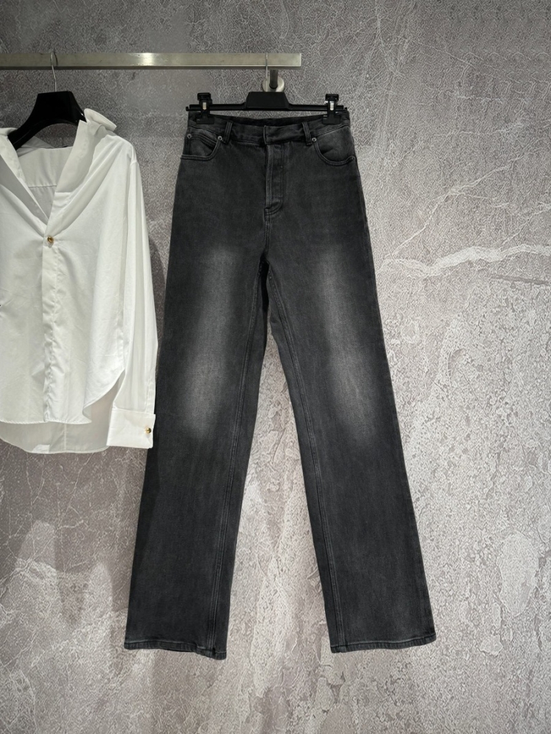 Dior Gray Denim Jeans - Classic Straight-Leg Fit