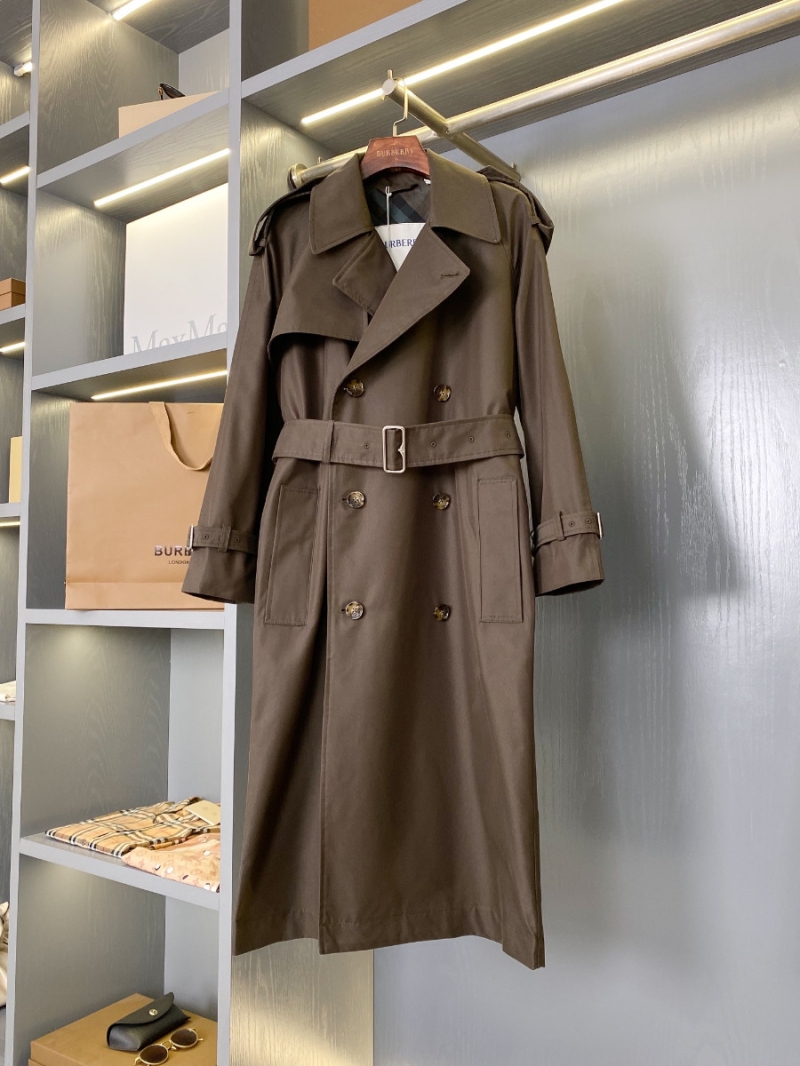 Burberry Salford Long Trench Coat – Quintessentially British Long Coat dark brown
