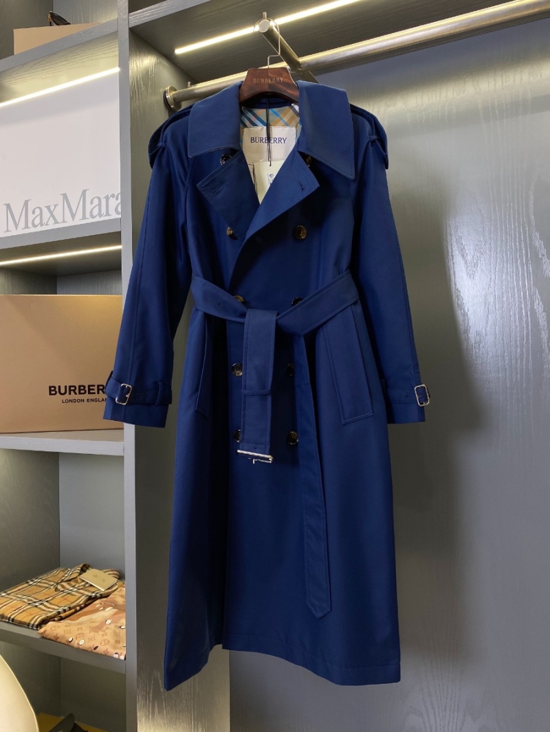 Burberry Long Double-Breasted Gabardine Trench Coat 
