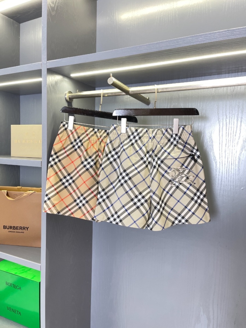 Burberry Classic Vintage Check Embroidered Shorts Beige