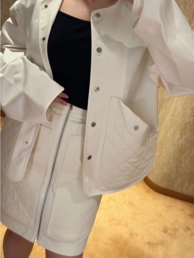 Hermes Equestrian Cotton Jacket White - 2025 Early Spring Collection