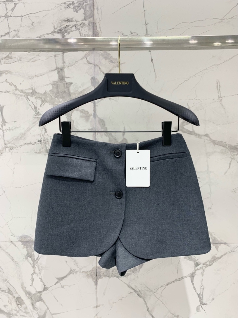 Valentino Flowing Grey Wool Skirt-Shorts