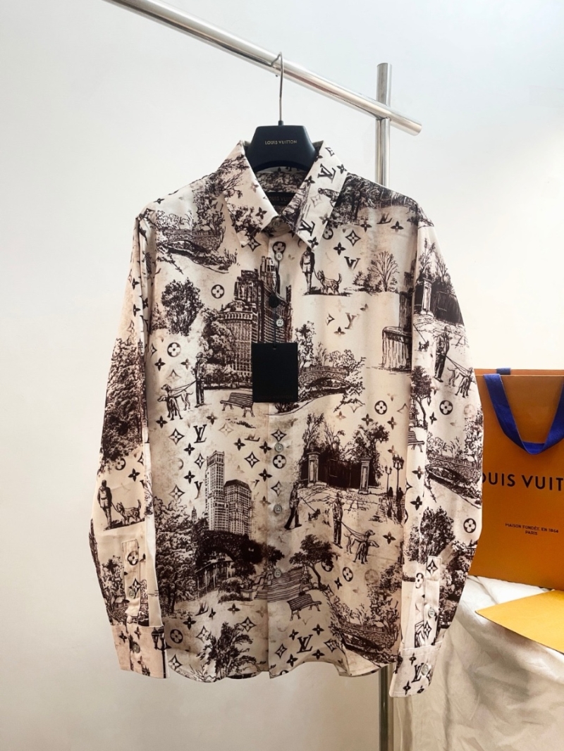 Louis Vuitton LV City Walk Dog Print Silk Twill Shirt