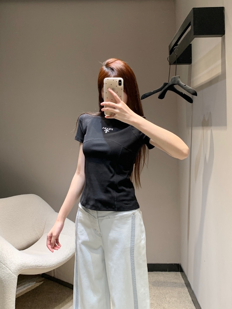 Prada 25 Spring/Summer Sleek Logo T-Shirt Black