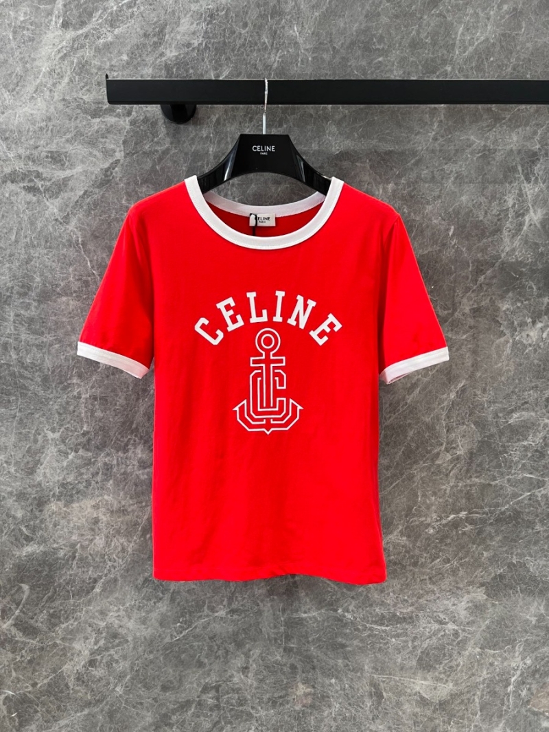 Celine 25SS Spring/Summer Bold Anchor T-Shirt Red