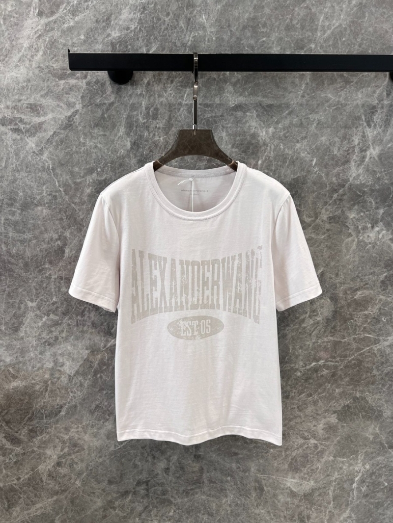 Alexander Wang 25SS Spring/Summer Casual Logo Print T-Shirt White