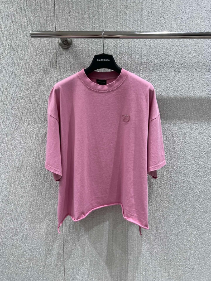 Balenciaga 25SS Edgy Embroidered T-Shirt Pink