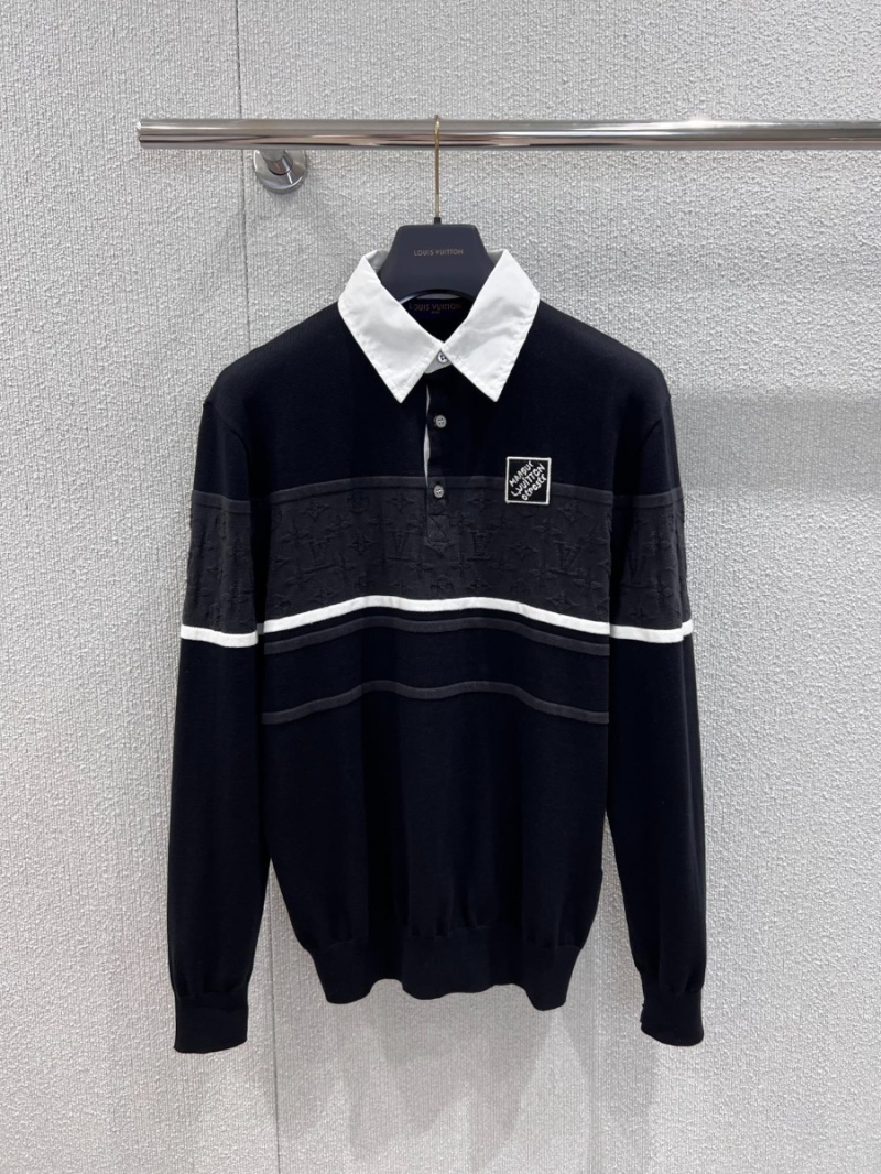 Louis Vuitton Exclusive Spring Summer Oversized Emblem Polo Knit Shirt