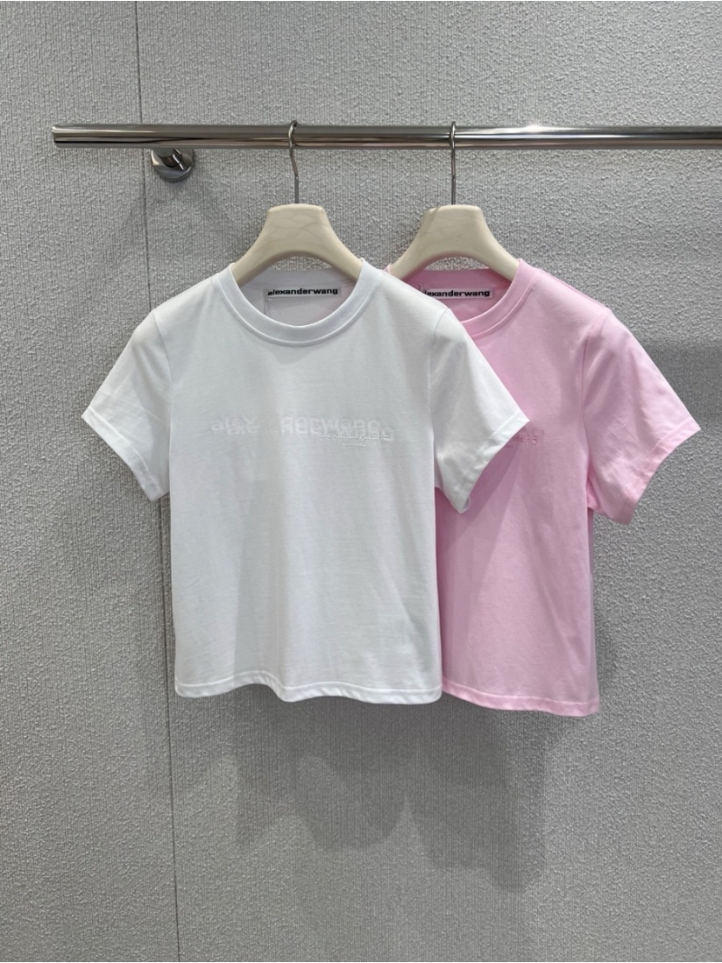 Alexander Wang 25SS Spring Summer Exclusive Printed Letter Crew Neck T-Shirt