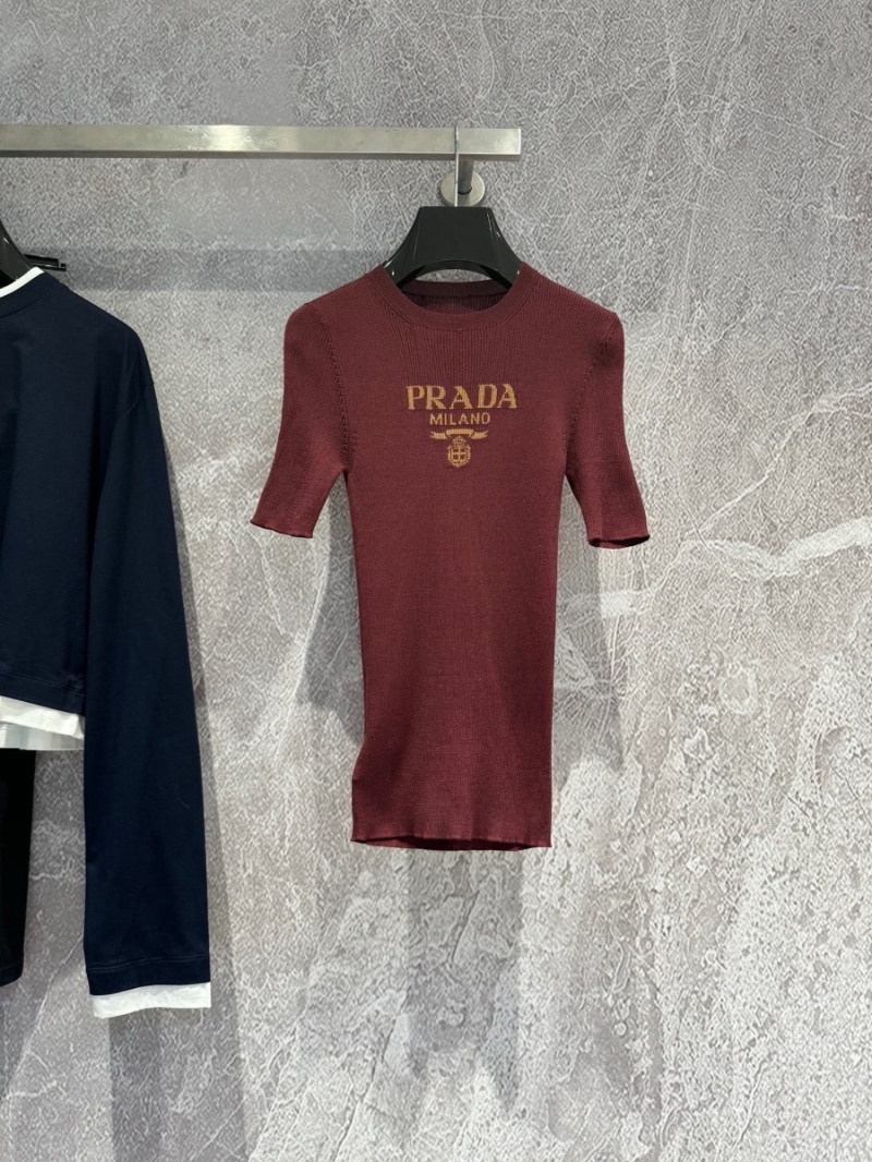 Prada New Knit Short Sleeve: Unmatched Comfort and Timeless Wine