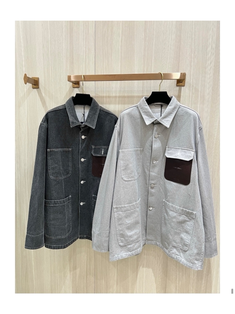 DIOR x Stone Island Denim Canvas Jacket Light Grey