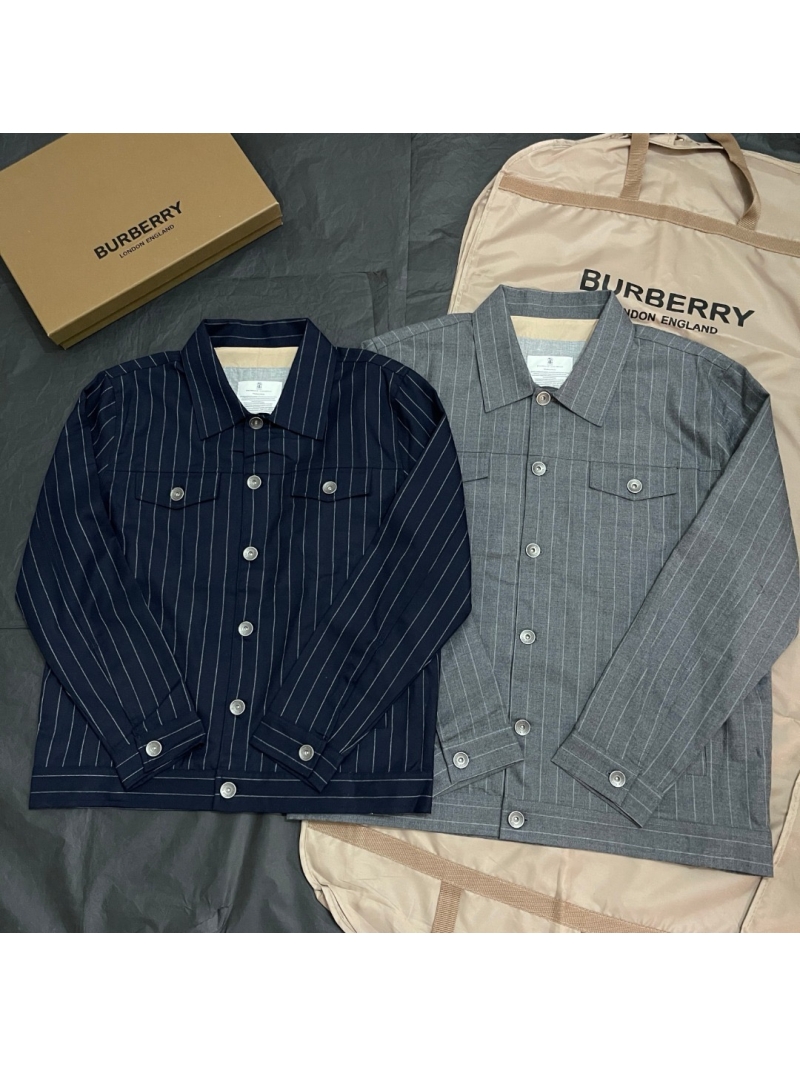 Brunello Cucinelli Virgin Wool Chalk Stripe Jacket Limited Edition Blue