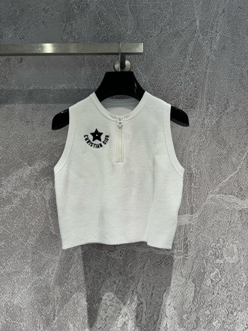 Dior White High-Waist Top