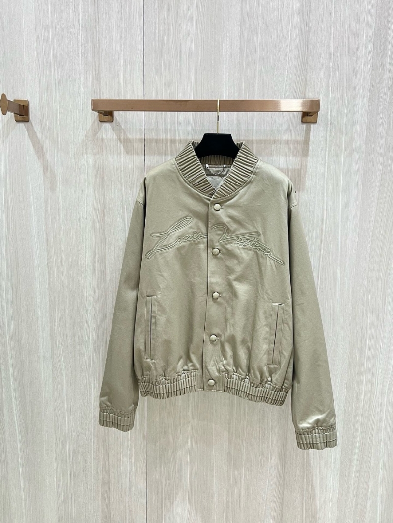Louis Vuitton LV Mélange Logo Embroidered Flight Bomber Jacket