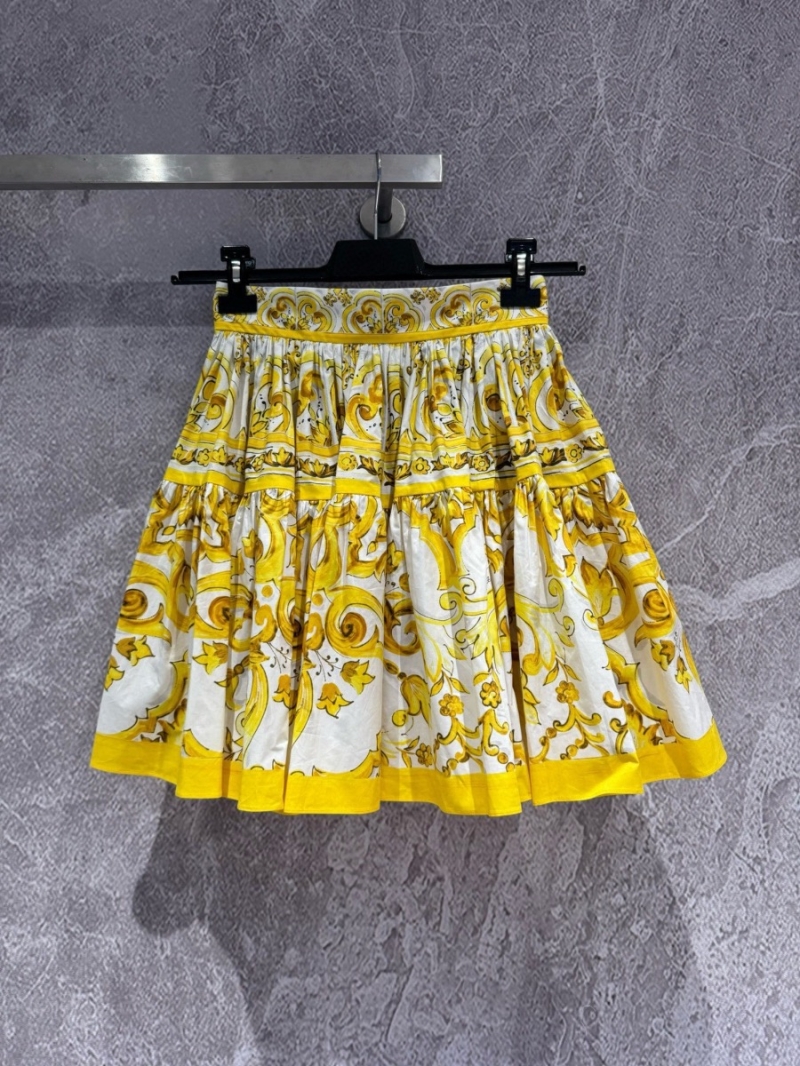 Dolce Gabbana D&G Oil Painting Print Skirt