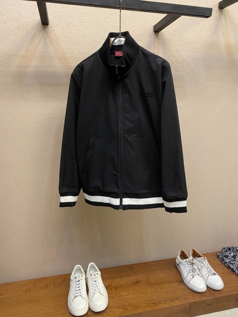 Gucci 2024 Elegant Stand-Collar Jacket Black