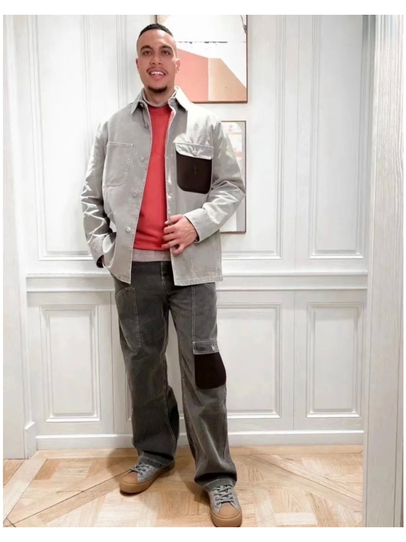 Dior x Stone Collaboration Premium Cotton Shirt - Gray