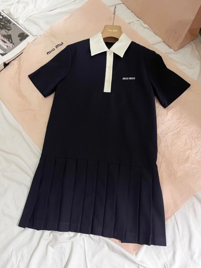 Miu Miu Exclusive Limited-Edition Kid Mohair Pleated Mini Dress