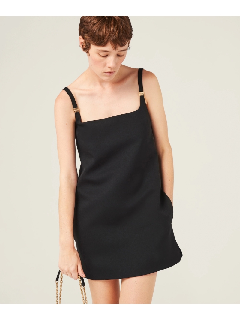 Miu Miu Exclusive Limited-Edition Wool Blend Camisole Mini Dress