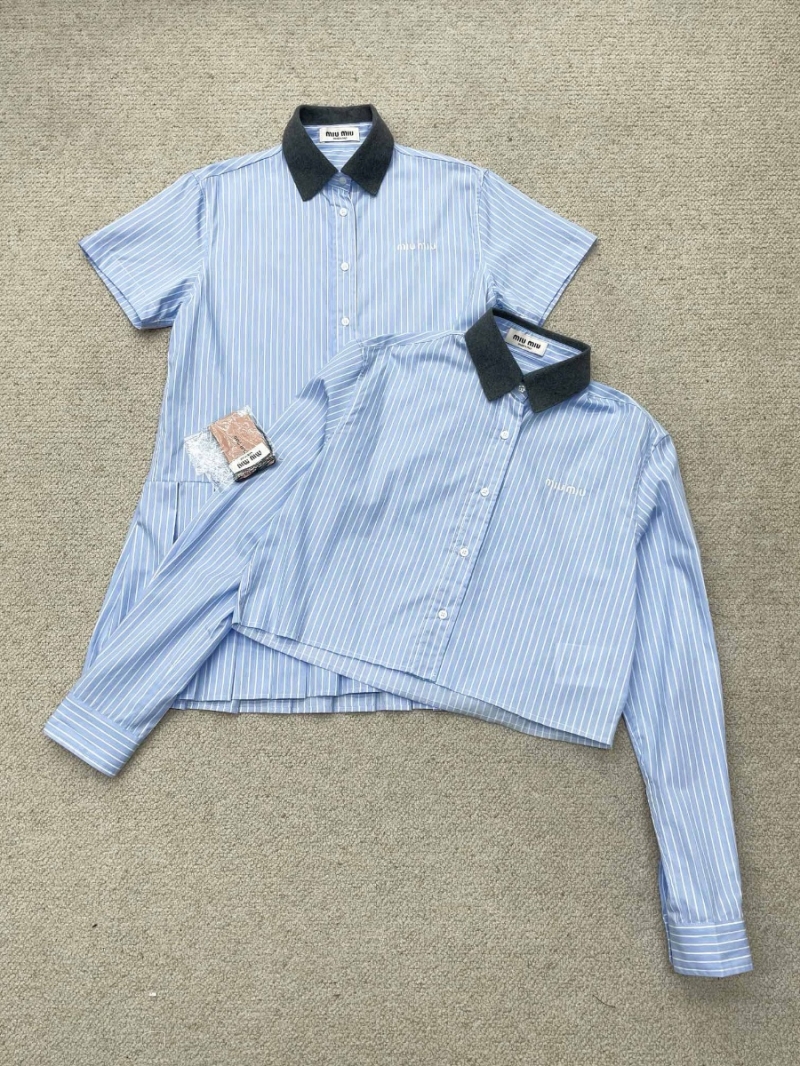 Miu Miu 24FW Striped Polo Shirt Dress - Retro Collection