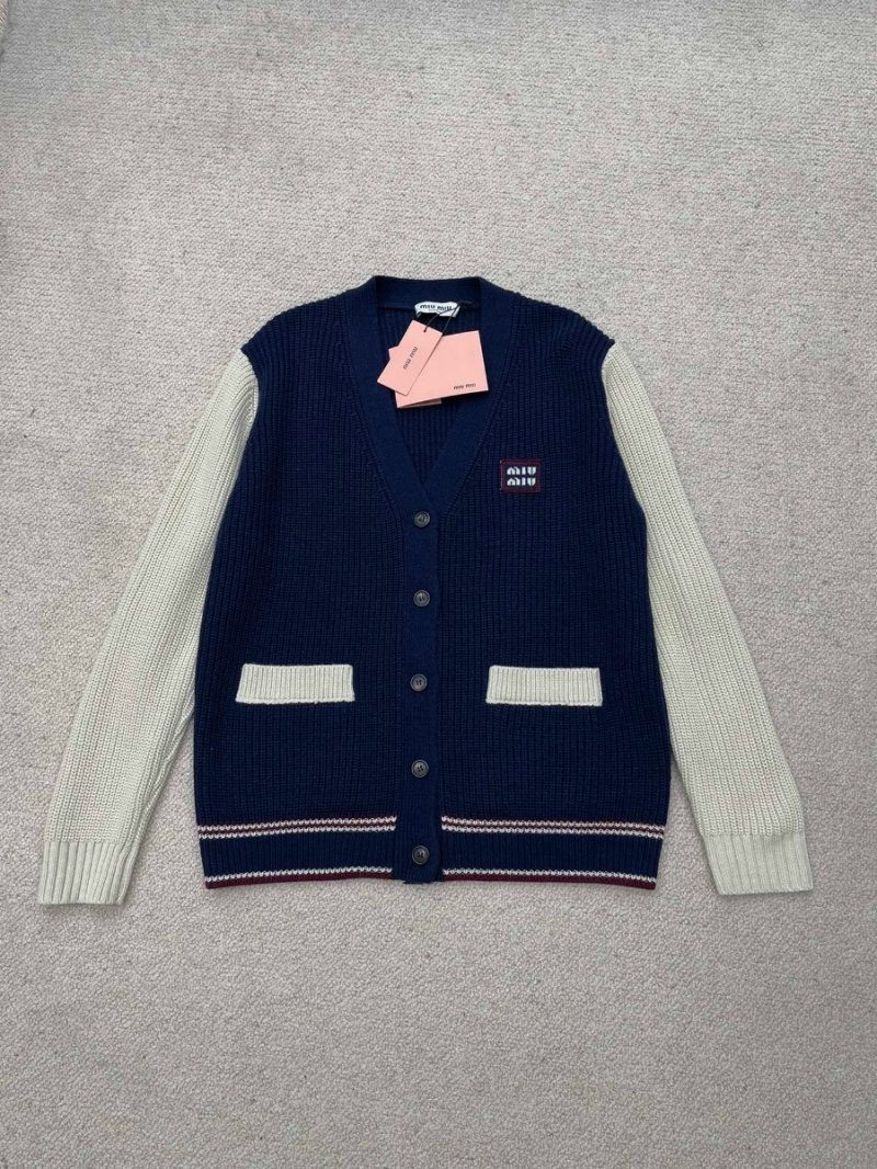 Miu Miu 24FW Academic Wool & Cashmere Cardigan - Varsity Edition