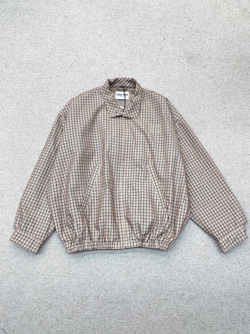 Miu Miu 24 FW Checkered Jacket Unisex