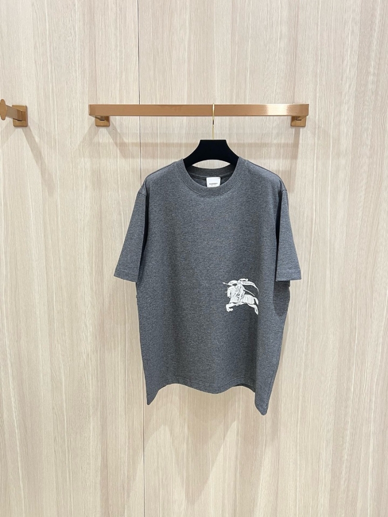 Burberry Unisex Cotton Grey Knight Graphic T-Shirt - Classic and Versatile