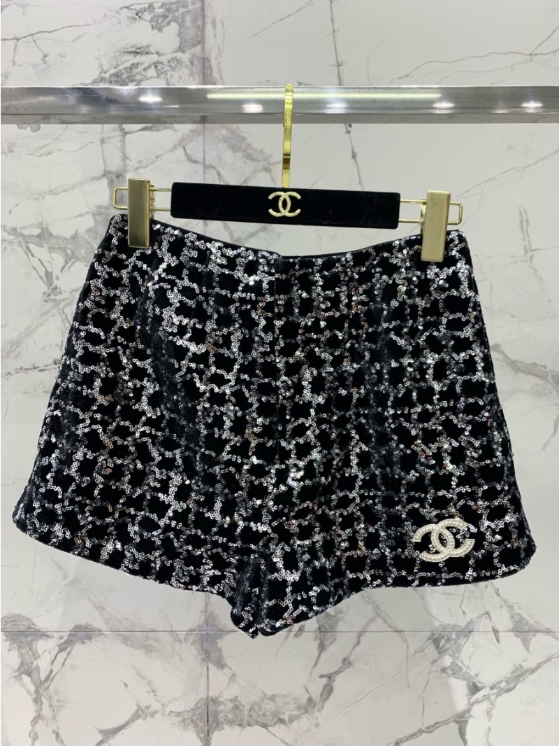 CHANEL Hand-Embroidered Sequin Shorts
