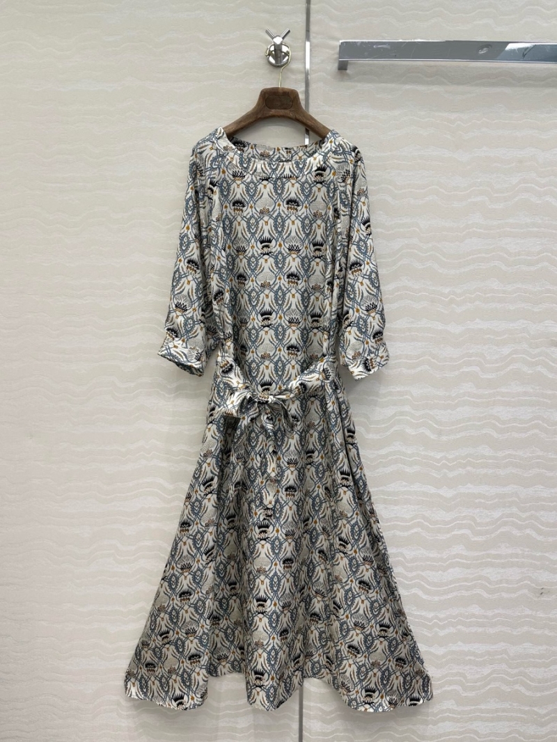 Loro Piana Exclusive Limited-Edition Romantic Silk Resort Dress – French Riviera Print