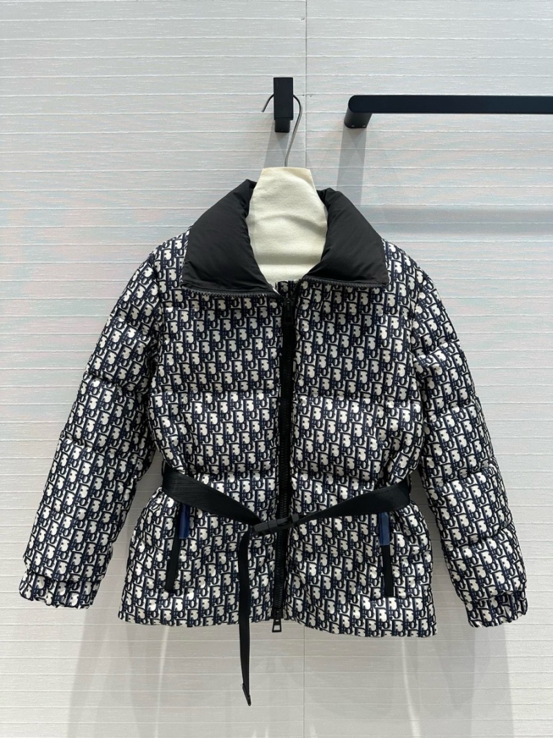 Dior Stand Collar Down Jacket with Oblique Jacquard