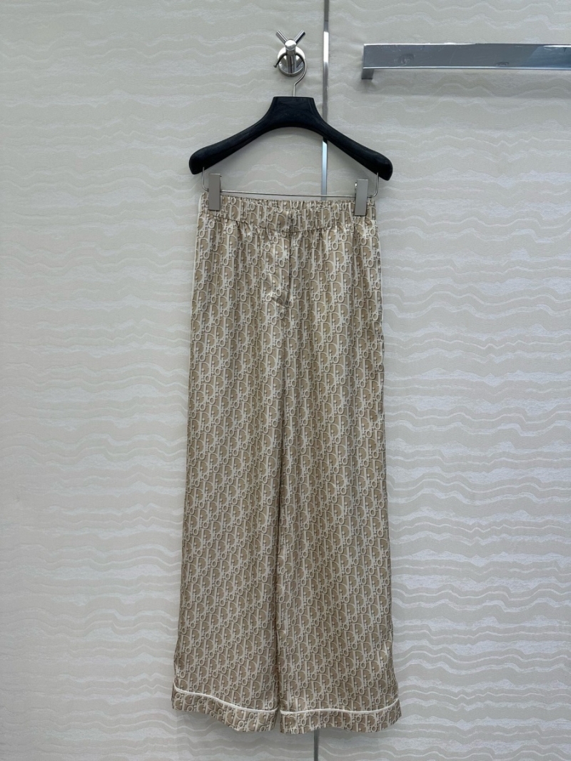 Dior MissDior Exclusive Limited-Edition White Gold Pajama-Style Silk Trousers